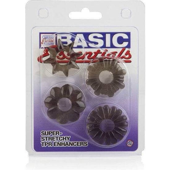 CalExotics Basic Essentials - 4 Pack Silicone Phallic Rings gallery