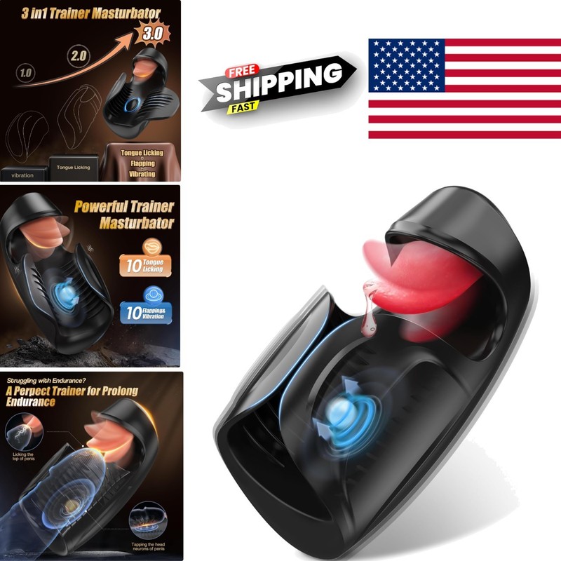 Male Masturbator Penis Vibrator Trainer for Endurance Enhancement