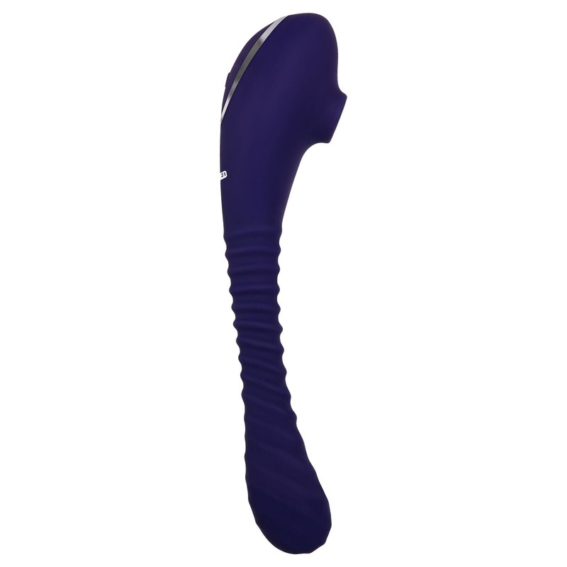 Evolved Novelties Bendable Sucker Blue -Double-Ended Bendable Vibrator w Suction gallery