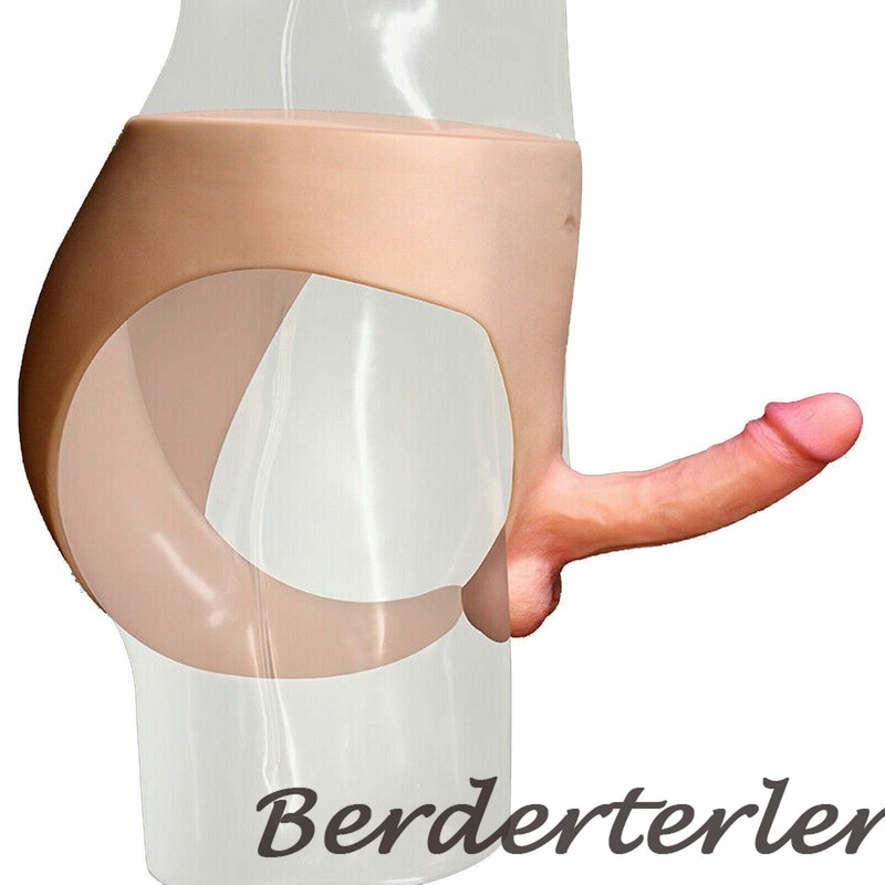 Hollow/Solid Strap on Silicone Dildo Wearable Realistic Penis Lesbian Wear Pants