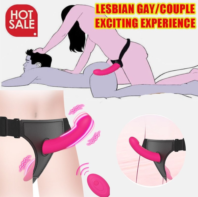 Remote Vibrator G-Spot Clit Dildo-Strap On-Wearable-Massager Sex Toy for Couples