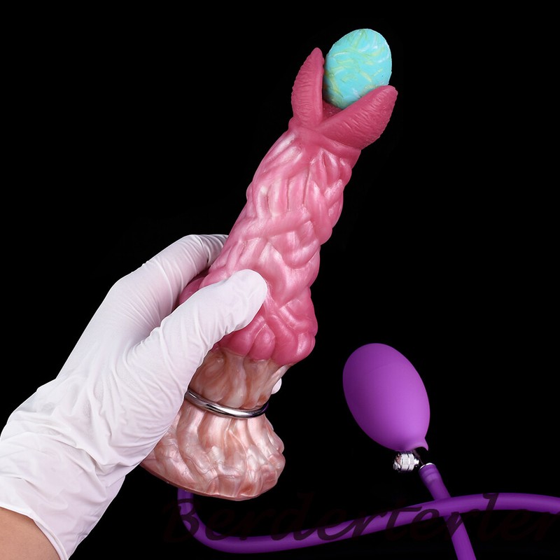 Soft Silicone Inflatable Ovipositor Lay Eggs Dildos Penis Vaginal Balls Sex Toys gallery