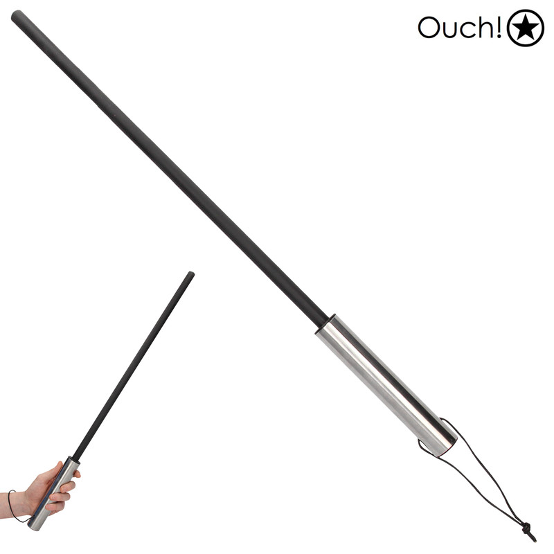 Heavy Duty Black Teflon Dog Impact Stick and Steel Handle Ouch! BDSM