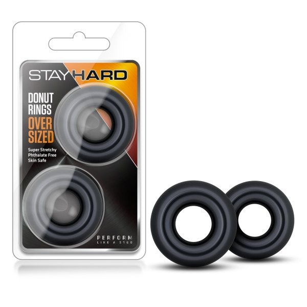 Oversized Black Thick Donut Penis Cock Rings Prolong Delay Sex Toys for Men gallery