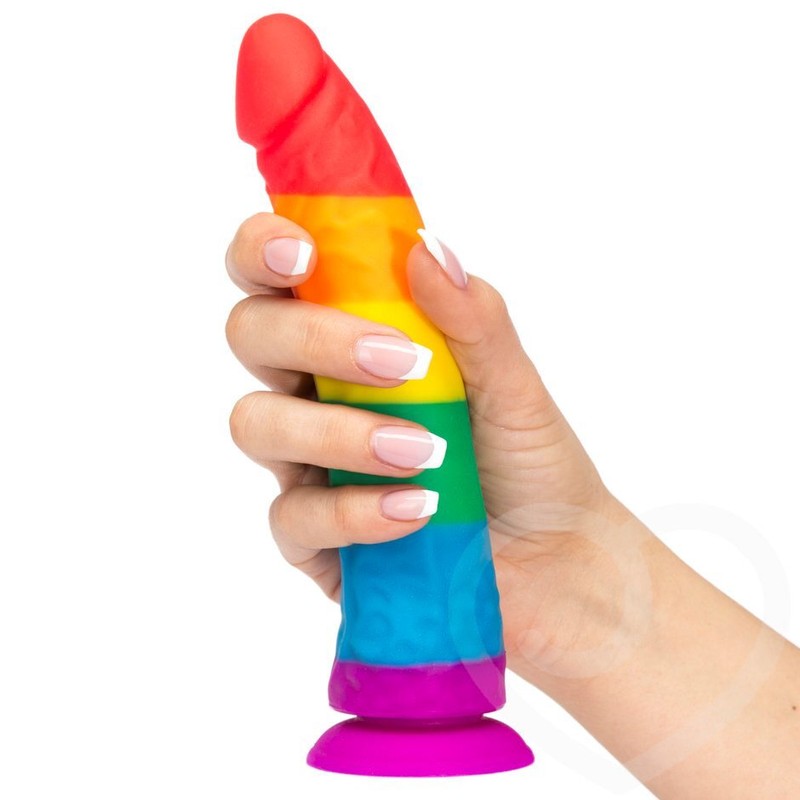 Colours Pride 6&Prime; Raibow Dong Realistic Silicone Dildo Cock with Ball Suction Cup