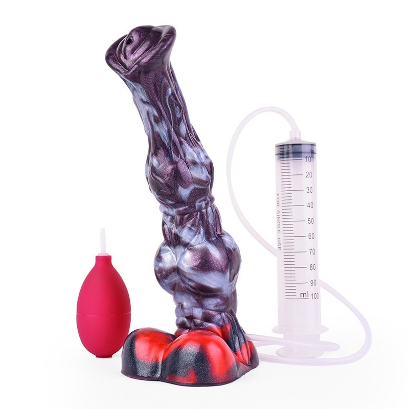 10.2" Realistic Fantasy Ejaculating Squirting Dildo that Cum Cock with Balls gallery