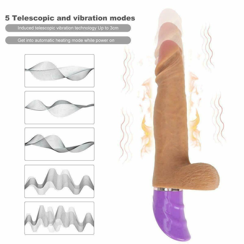 Best Female Satisfier Dildo Self Sex Touch Sensor Moves Up And Down Heated USB gallery