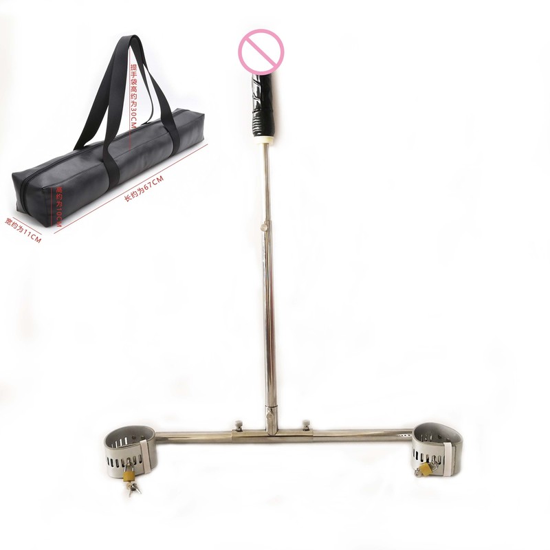 Stainless Steel Standing Frame Locking Device Spreader Bar Ankle Cuffs Sex Toy