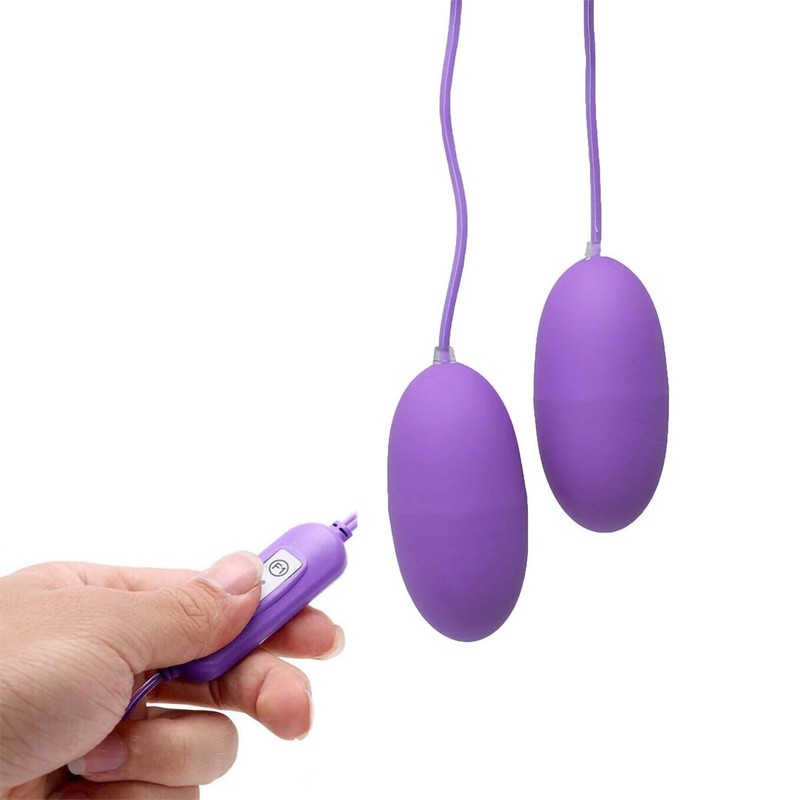 USB Powered Vibrating Double Bullet Egg Vibrator Vaginal Anal Stimulator