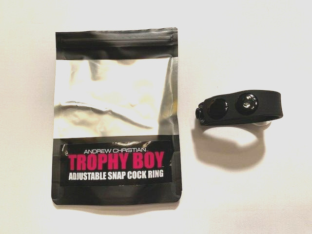 Andrew Christian Adjustable 2-Snap Silicone Cock Ring - Black (9211) gallery