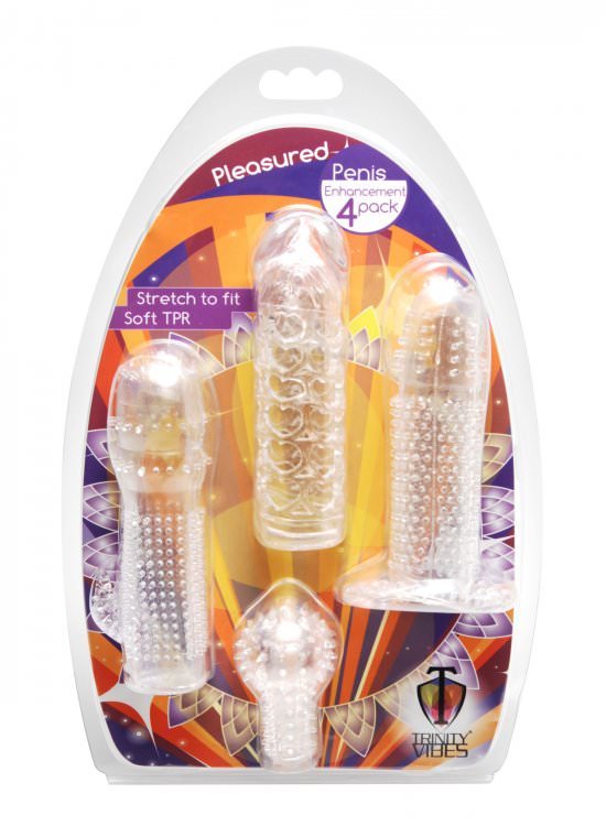 Pleasured Penis Enhancement Sleeve 4 Pack male-enhancement French Tickler gallery