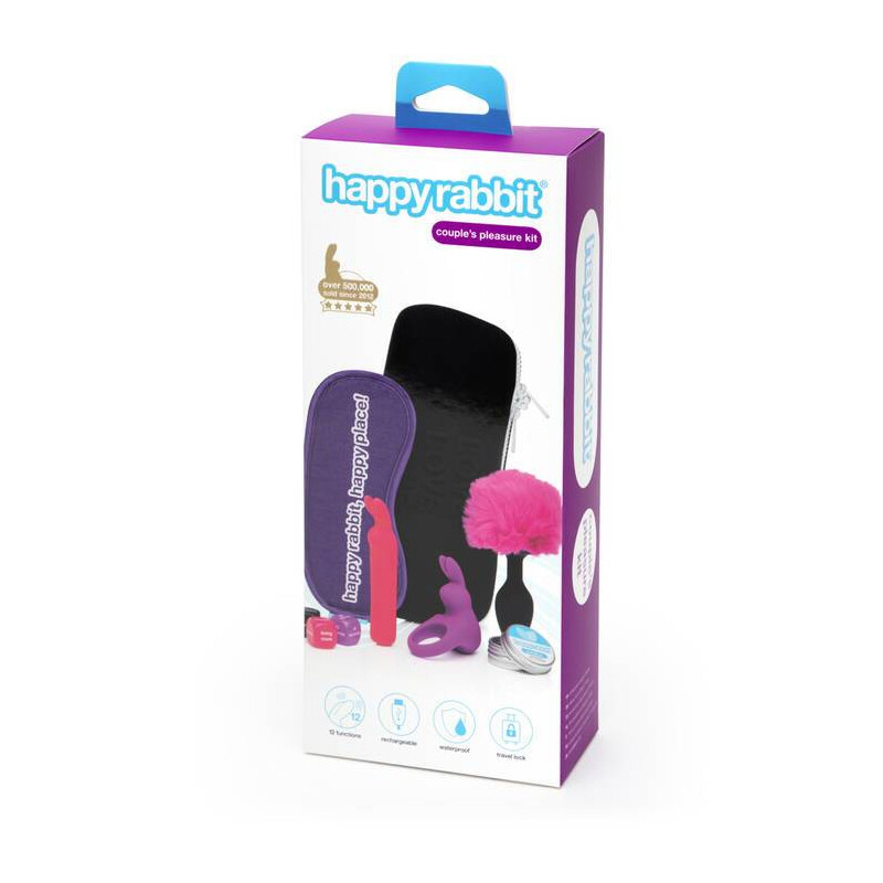 Happy Rabbit Couple&rsquo;s Pleasure Kit Bullet Vibe cock ring butt plug Sex Dice Balm