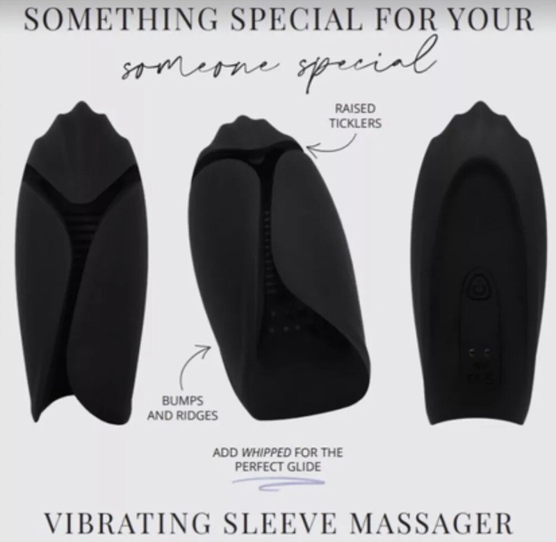 Pure Romance Vibrating Sleeve Massager Realistic Rechargeable Plus 3 FREE Gifts