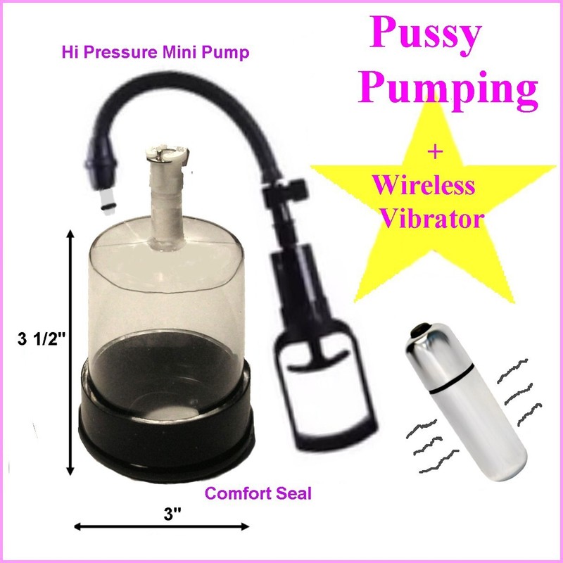 Pussy Pumping Large and deep with Hi Pressure Pump. Includes Wireless Vibrator