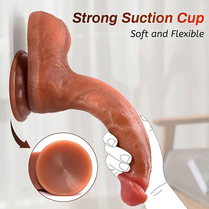 10" and 8" Big Thick Realistic BBC Life Like Realistic Dildo Suction Cup - Flesh gallery
