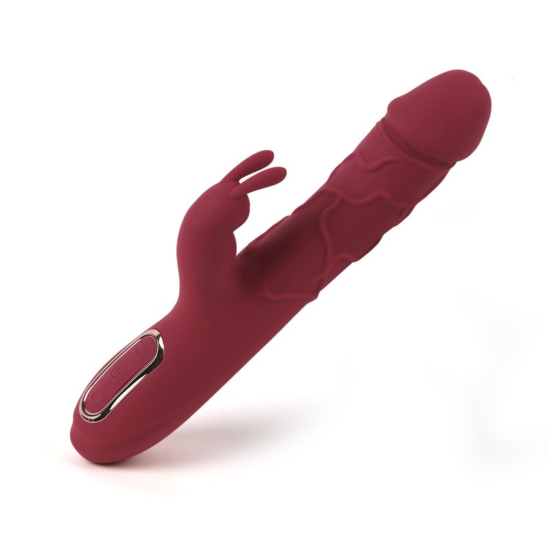 G Spot Rabbit Vibrator with Heating Function and Bunny Ears Dildo Women Sex Toy gallery