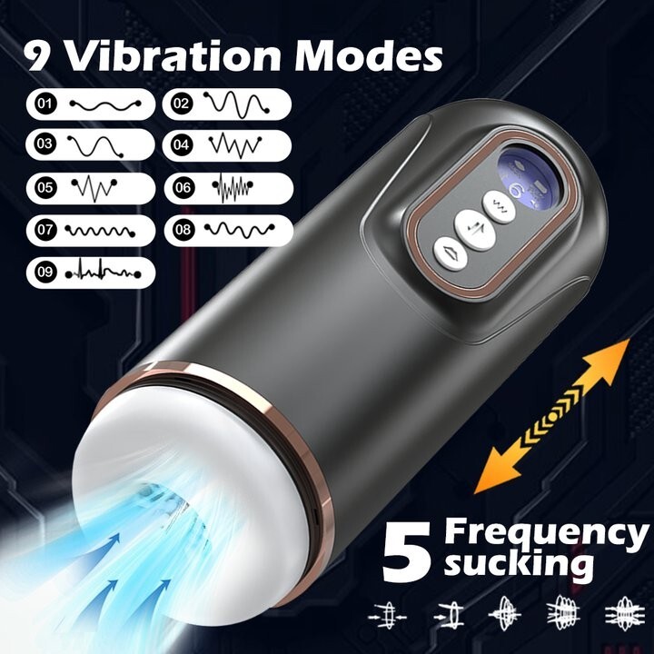 Male Masturbaters Automatic HandsFree Telescopic Sucking Cup Stroker Men Sex Toy gallery