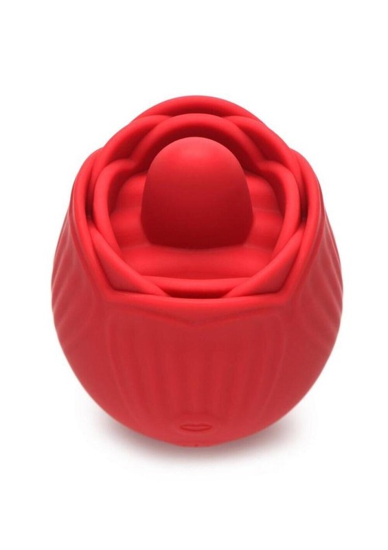Inmi Bloomgasm French Rose Silicone Rechargeable Licking and Vibrating Clitoral