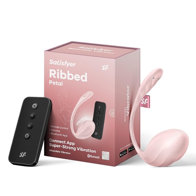 Satisfyer Ribbed Petal Connect App Vibrator Sex Toy | Adult Toys for Women | …