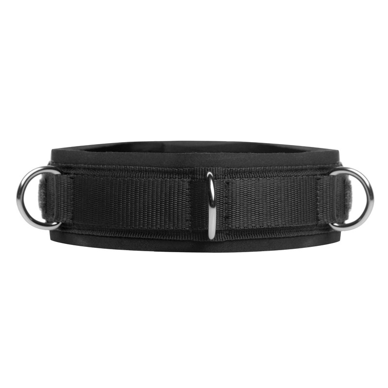 Frisky Neoprene Bondage Collar with D-Rings