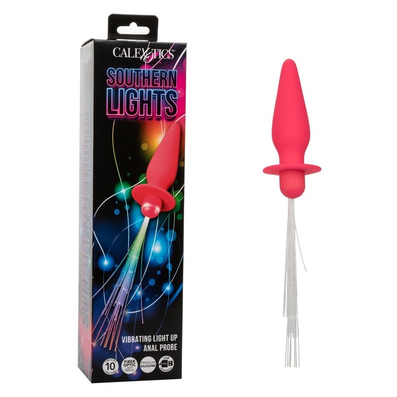 Cal Exotics Southern Lights Vibrating Light Up Anal Probe Pink – Anal Plug Vibe