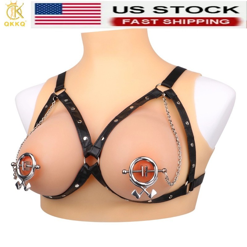 QKKQ Nipple Clamps SM Breast Clip Toys With Chain Leather Belt For Woman Man