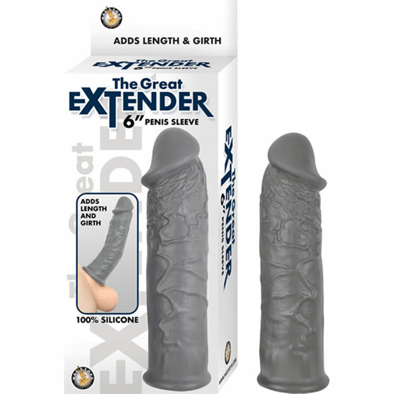The Great Extender Grey 6 inch penis-sleeve Male Cock Extension Enhancer