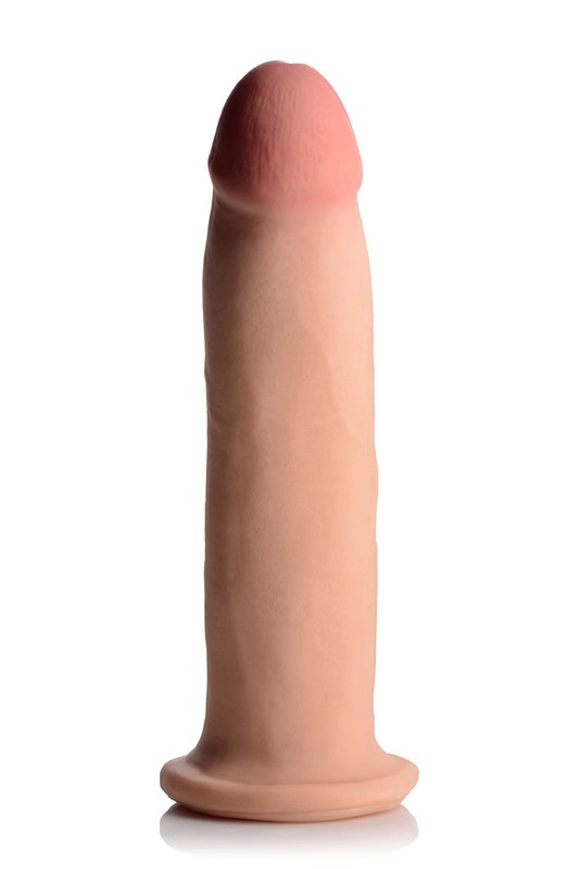 XR Play Hard 9 Inch Ultra Real Dual Layer Suction Cup Dildo Without Balls, Skin