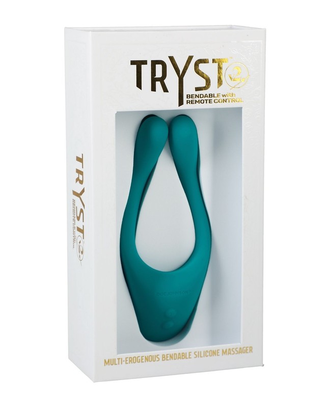 TRYST V2 BENDABLE MULTI EROGENOUS C RING MASSAGER RECHARGEABLE CLIT VIBE TEAL