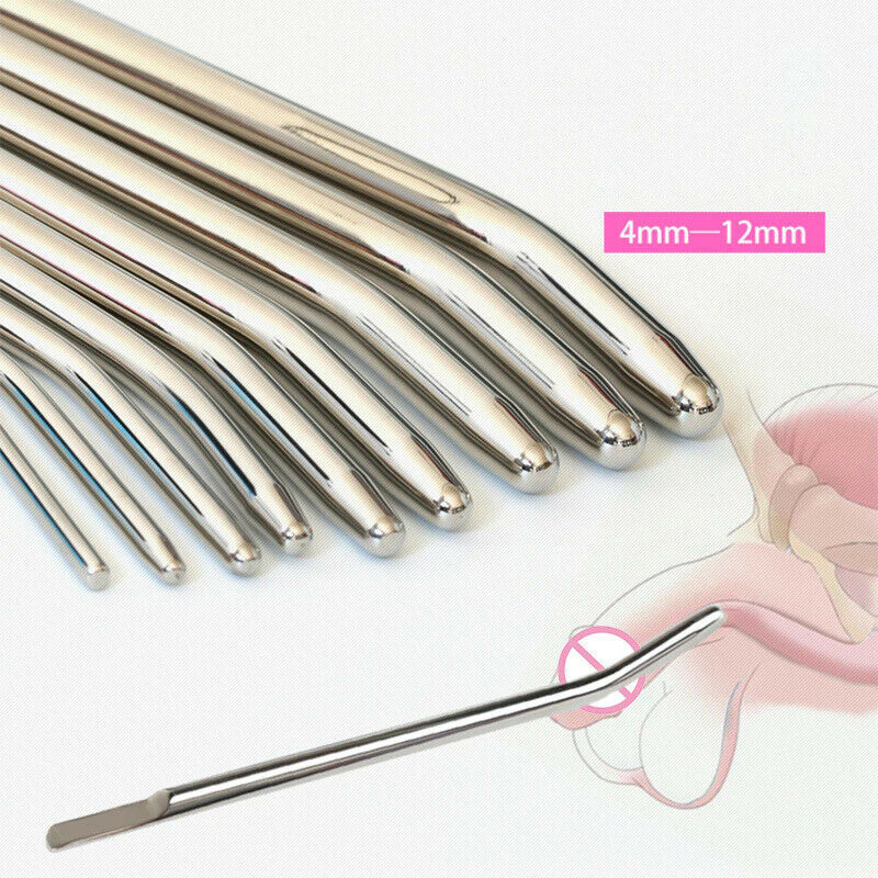 4-12mm Male Long Stretcher Sounds Penis Sounding Stainless Steel Rod Bondage US gallery