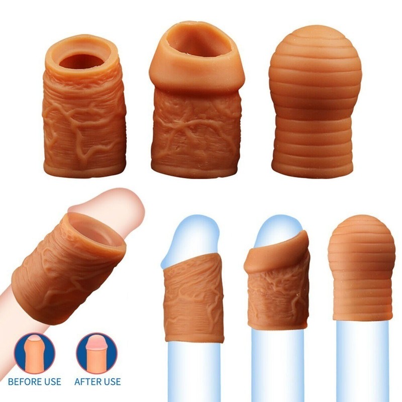 3PCS Penis Glans Foreskin Phimosis Curing Correction Ring For Man Supplement Kit gallery