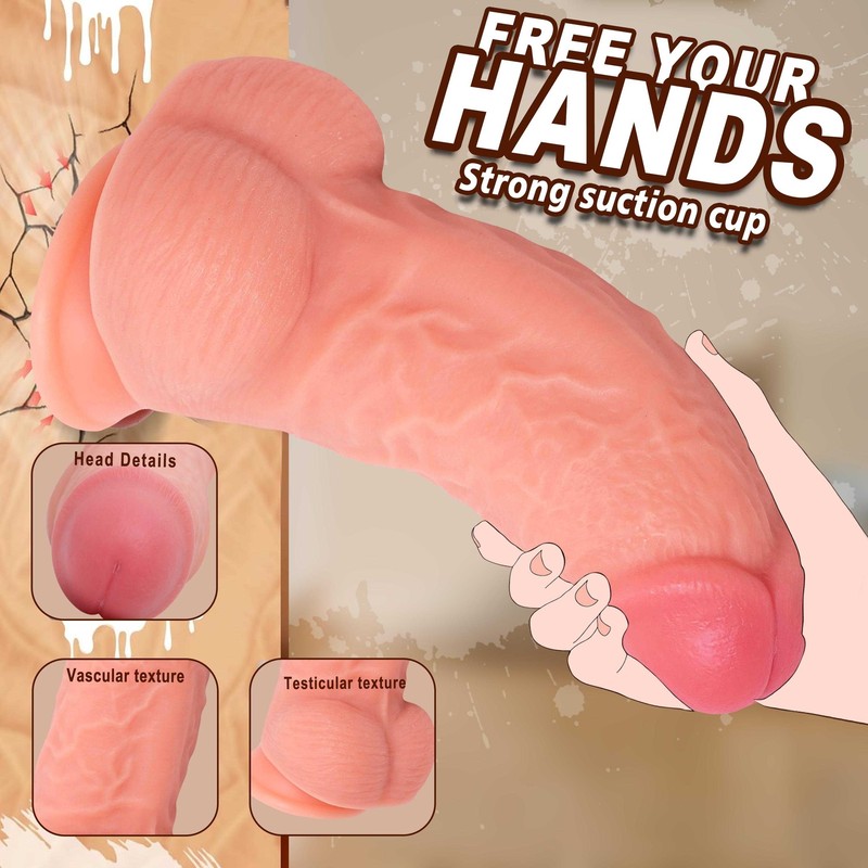 Huge Big Realistic Dildo Wide Thick Big Penis Dong Anal G-spot Sex Toy for Women gallery