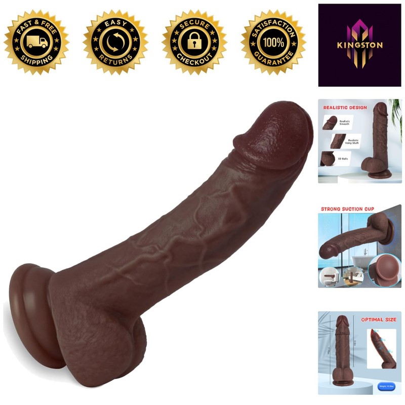 7.8&Prime; Realistic Dildo – Liquid Silicone with Strong Suction Cup & Veiny Texture