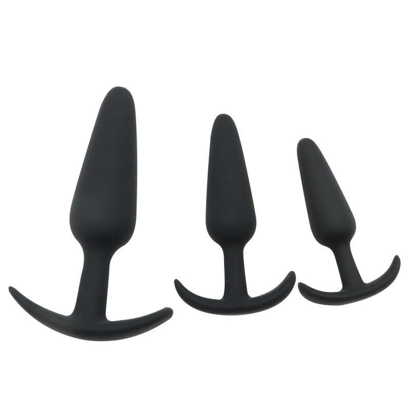 3/4Piece Silicone Anal Training Starter Kits Beginner Anal Trainer Butt Plug Set