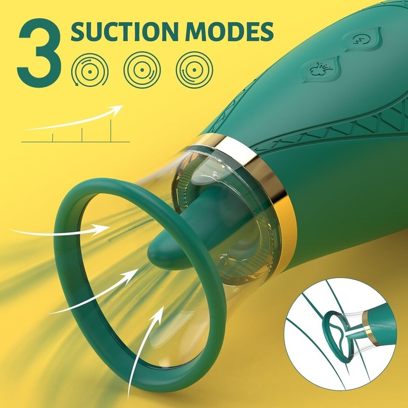 Clitoral Sucking Vibrator with 3 Modes and 9 Licking Functions for Quick Orgasm gallery