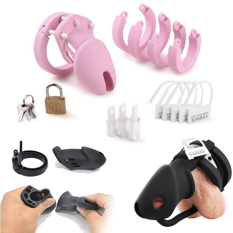 Bondage Silicone Male Chastity Cage Penis Cage Ring Chastity Device Sex Toys SM gallery