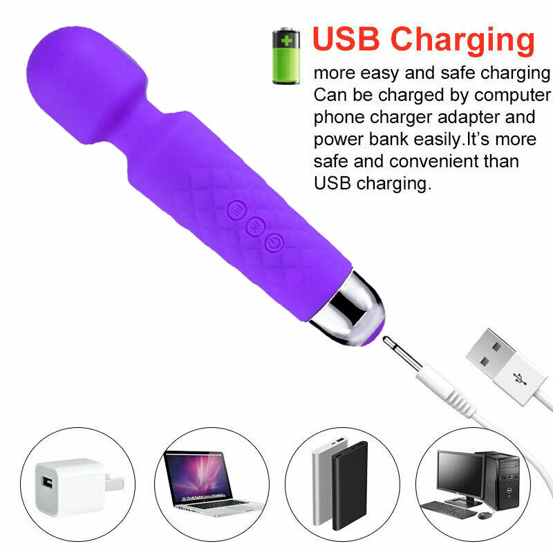 20 speed 8Modes Wand Massager Stick Waterproof Relax Body Massager Woman Toy