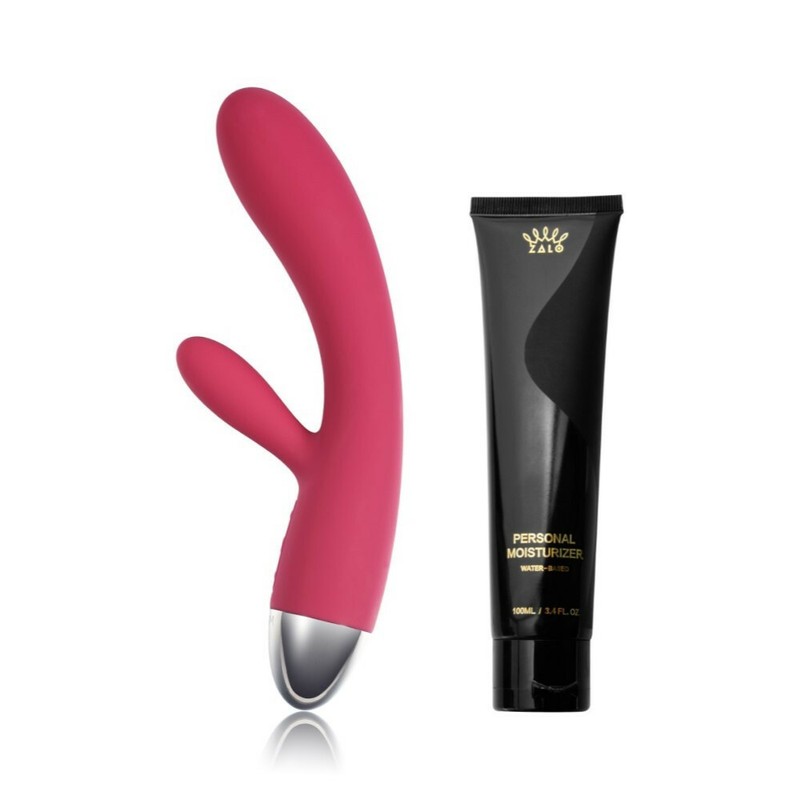 Touch Activated Rabbit Shaped Handheld Massager & 3.3oz Premium Water-Based Lube