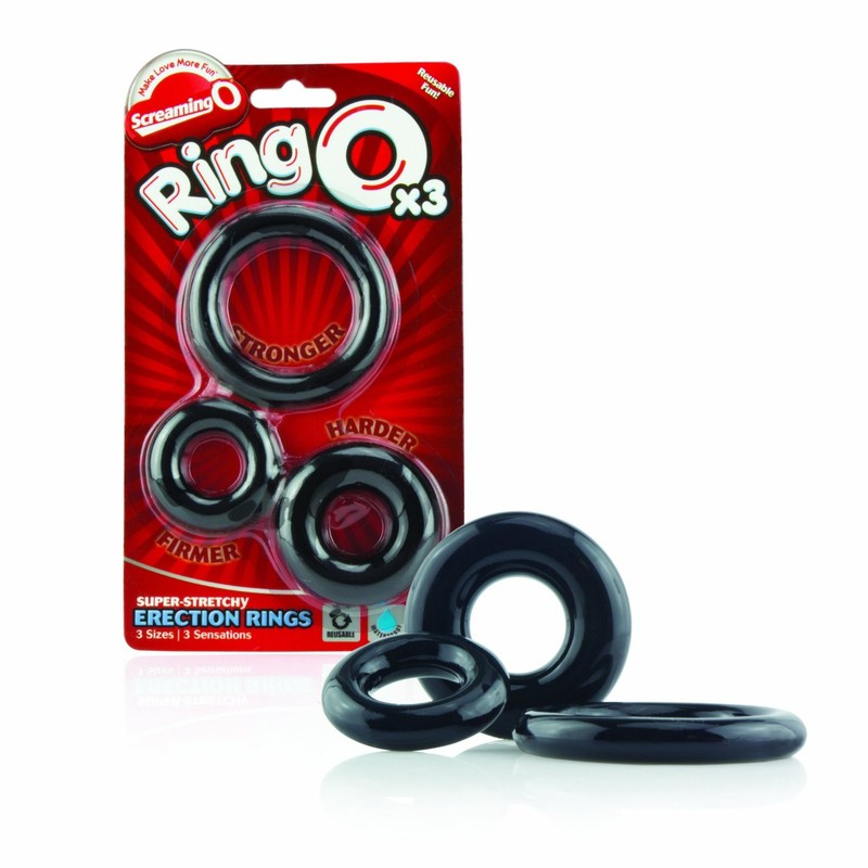 Screaming O RingO X3 Erection Cock Rings 3pk – Male Prolong Penis Last Longer