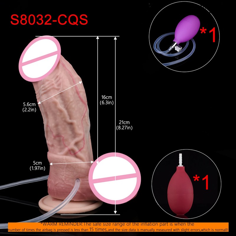 Silicone Squirt Expand Inflatable Anal Plug Ejaculating Dildo Sex Toys For Adult