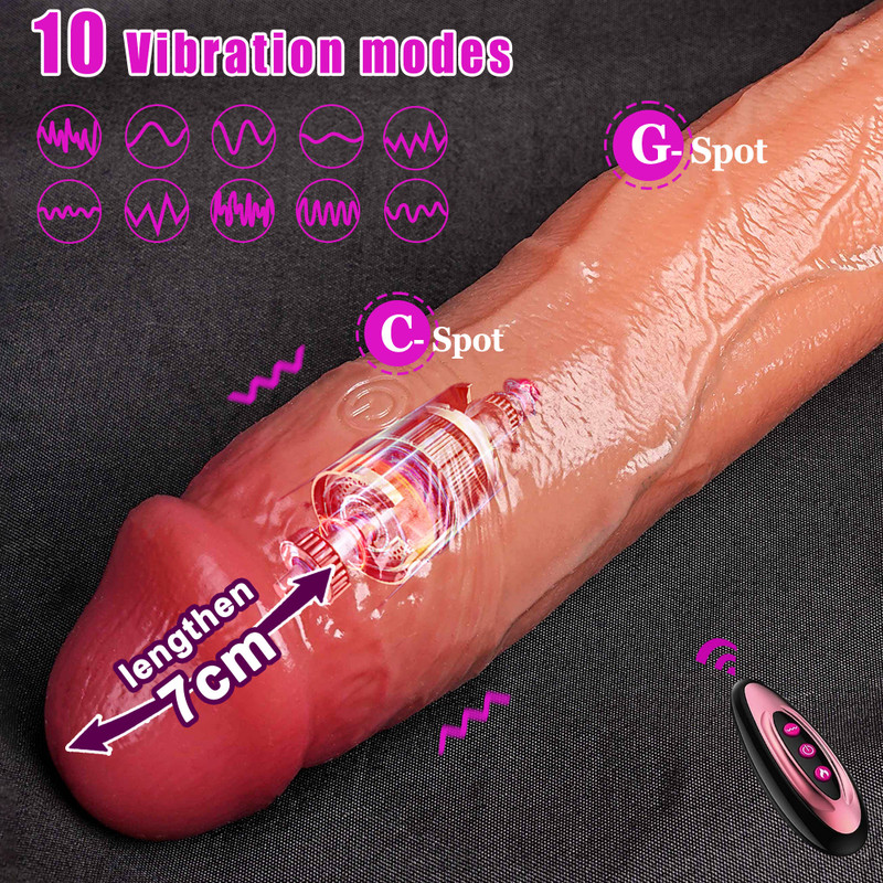 M/L Male Vibrating Penis Sleeve Sheath with10 Vibrating Modes Extender Sex Toys gallery