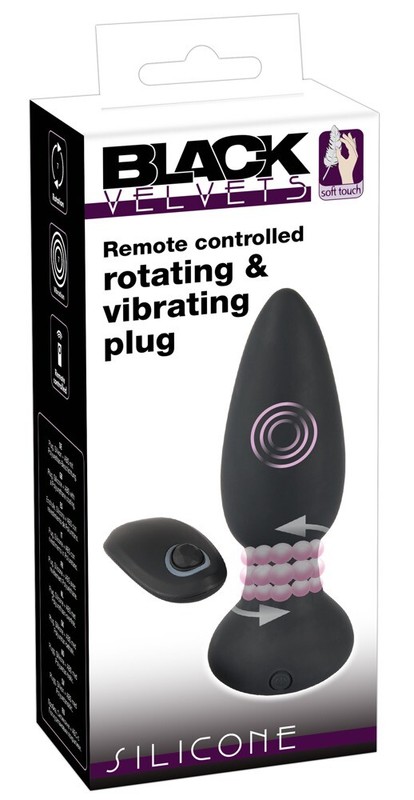 Black Velvets Remote Controlled Rotating & Vibrating Plug Anal Vibrator Toy gallery