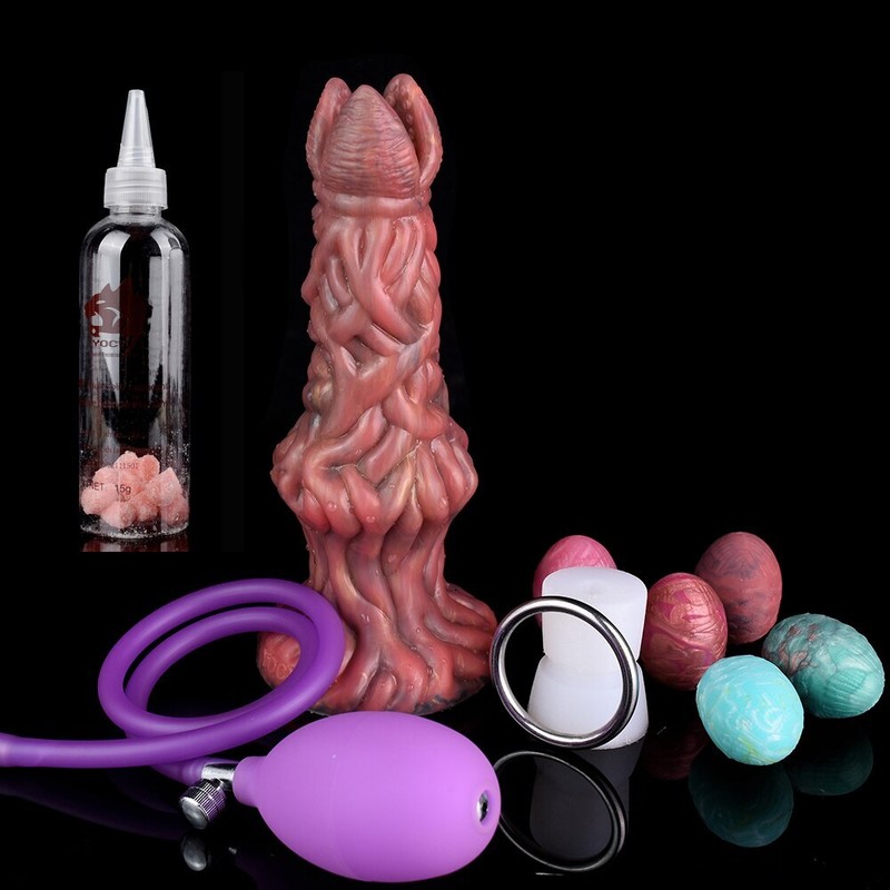 Fantasy Pneumatic Ovipositor Lay Eggs Dildos Silicone Vaginal Balls Butt Plug