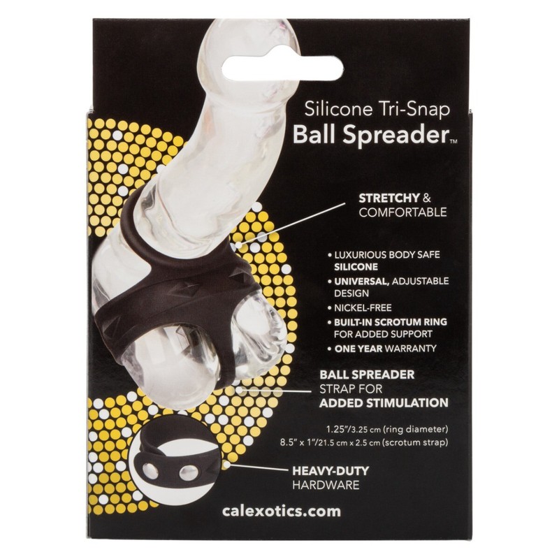 Silicone Tri-Snap Male Penis Erection Enhancer Cock Ring Ball Spreader gallery