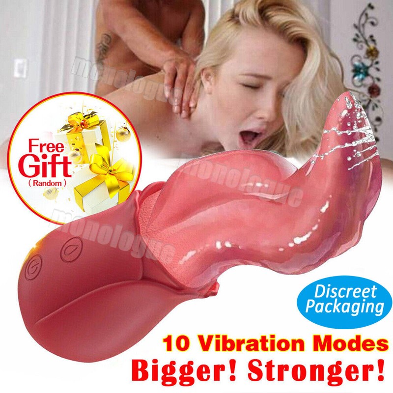 10 Vibration-Modes-Rose-Vibrator-Tongue-Licking-Sucker-Massager use Lubricants