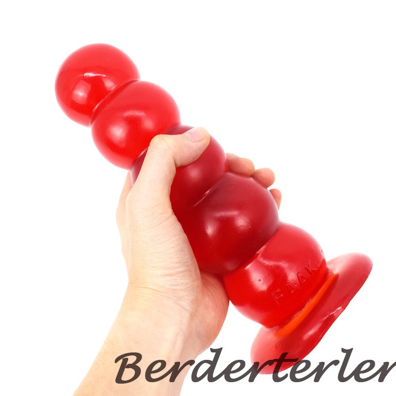 Wine Red Transparent Big Ice-sugar Gourd Anal Plug Soft Transparent Sex Toys gallery