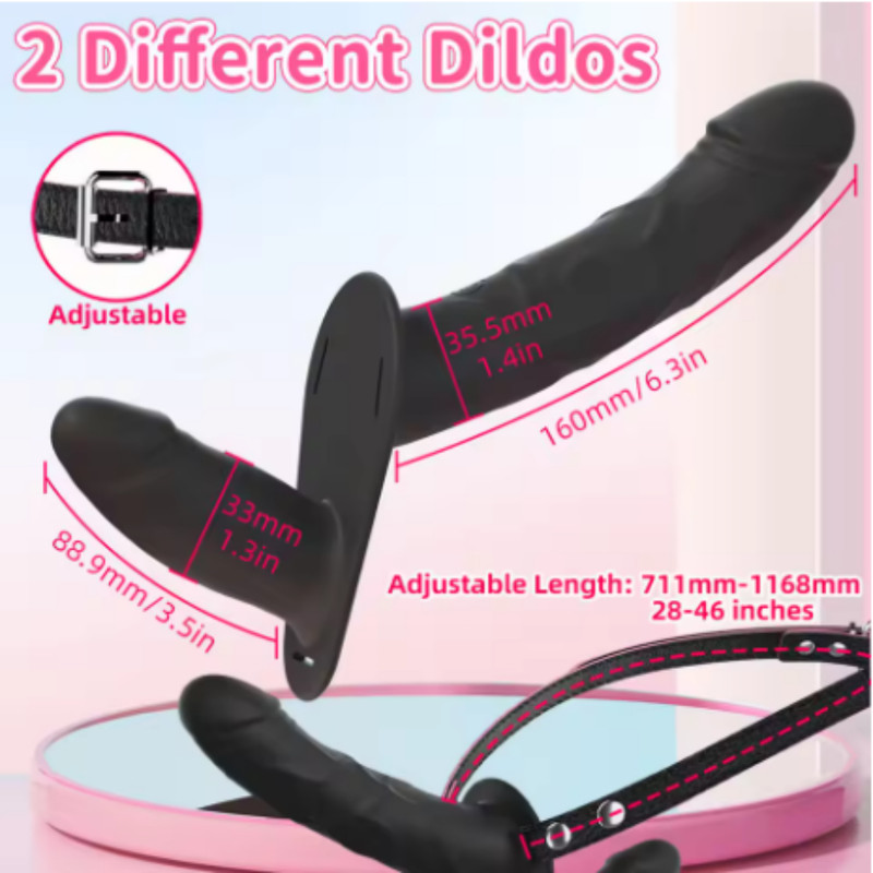 Strap On Dildo Harness Dual Removeable Realistic Womens Sex Toys Wearable Anal