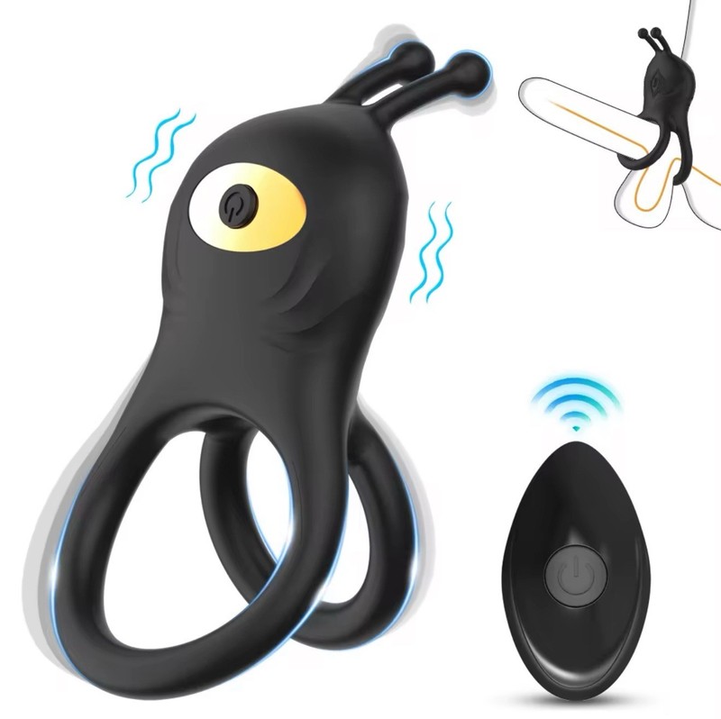 Rechargeable Vibrating Cock Ring One-Eyed Monster Waterproof Couples Massager