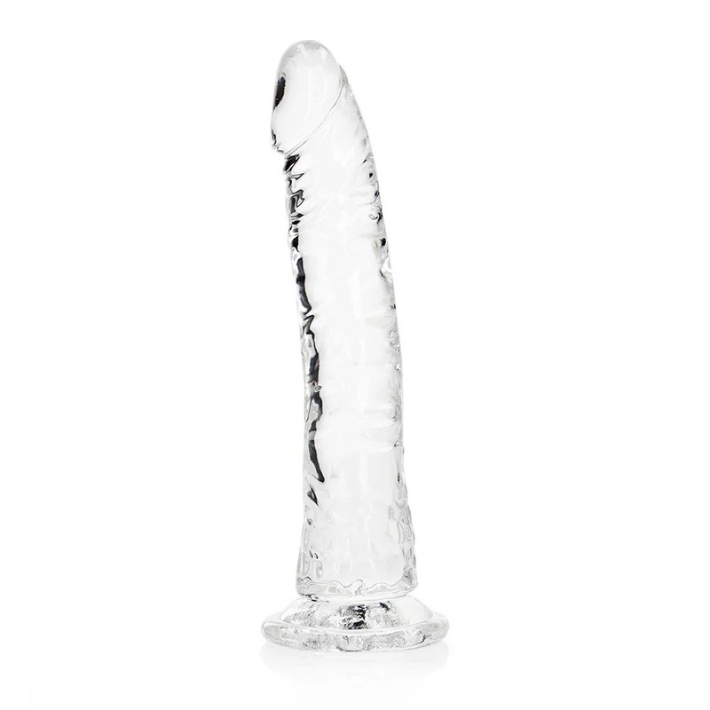 RealRock Crystal Clear Slim 9 in. Dildo Clear gallery