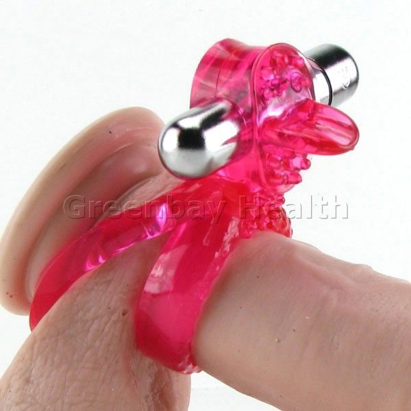 Dual Clit Flicker Tongue Vibrating Penis Erection Enhancer Cock Ring Sex Toy gallery